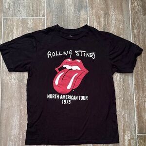 The Rolling Stones Black and Red Short Sleeve Tee